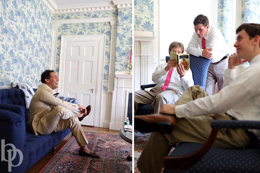 Lyman Estate Wedding Groom © Brian Phillips Photography