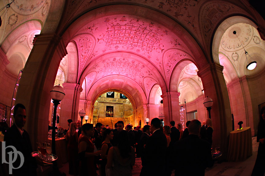 Boston Public Library Wedding Foyer Cocktails © Brian Phillips Photography