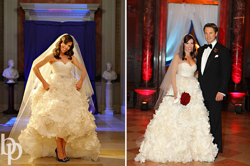Boston Public Library Wedding Bride & Groom © Brian Phillips Photography