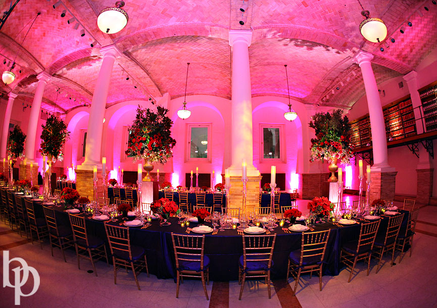 Boston Public Library Wedding Room Set up © Brian Phillips Photography