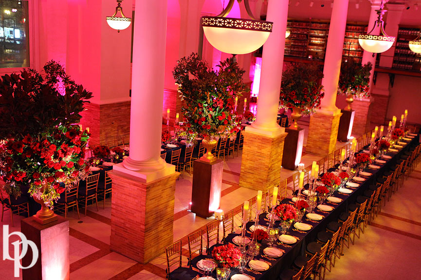 Boston Public Library Wedding Reception Overall © Brian Phillips Photography